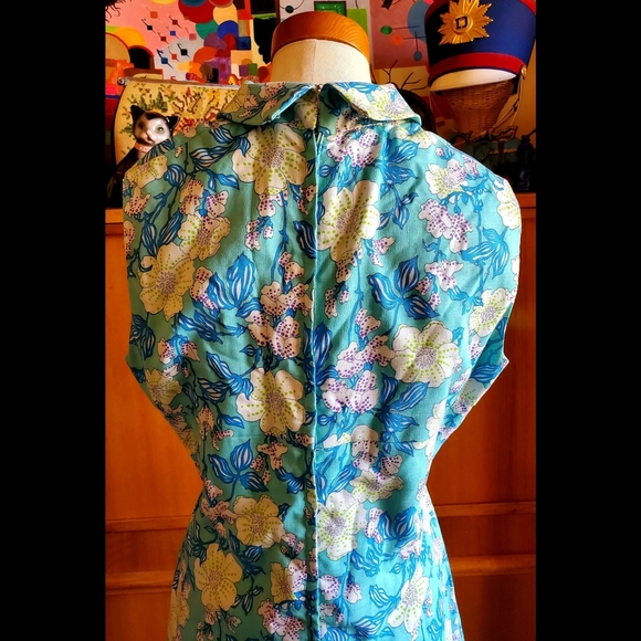 Vintage 60s Handmade Palazzo Empire Jumpsuit - Picture 4 of 9